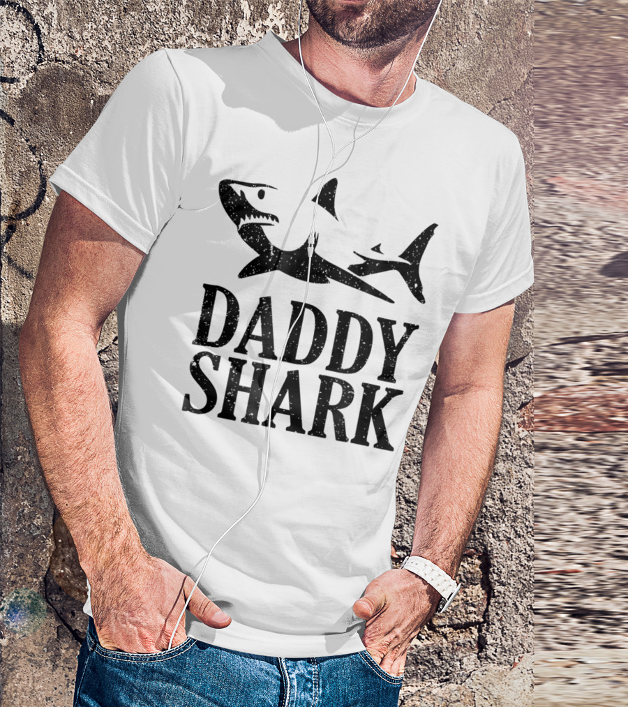Daddy Shark Dad Of The Birthday Boy Daddy Shark T-Shirt