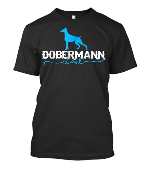 Dobermann Dad Blue T-Shirt
