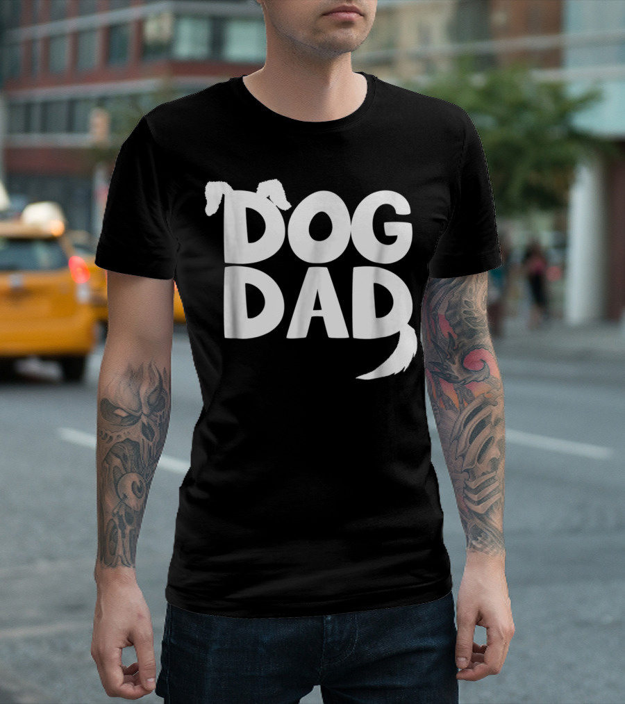 Dog Dad Fun Dog Ears Tail T-Shirt