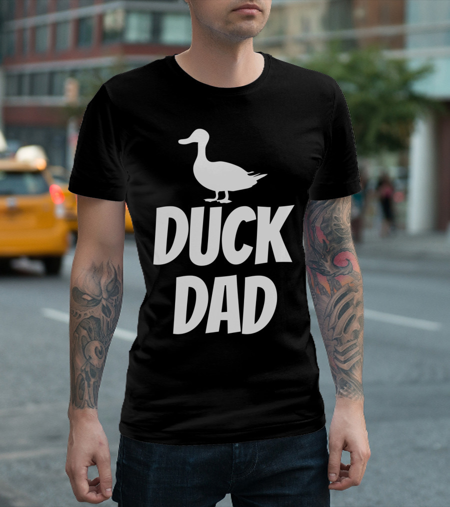 Duck Dad Funny Cute Duck Pet Black42 Duck Dad T-Shirt