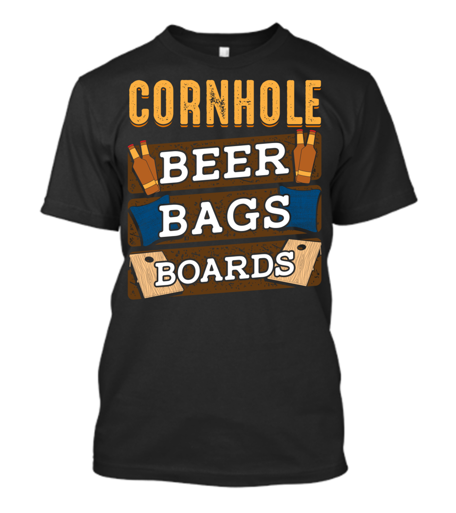 Cornhole Beer Bags Boards Game Dad87 T-Shirt