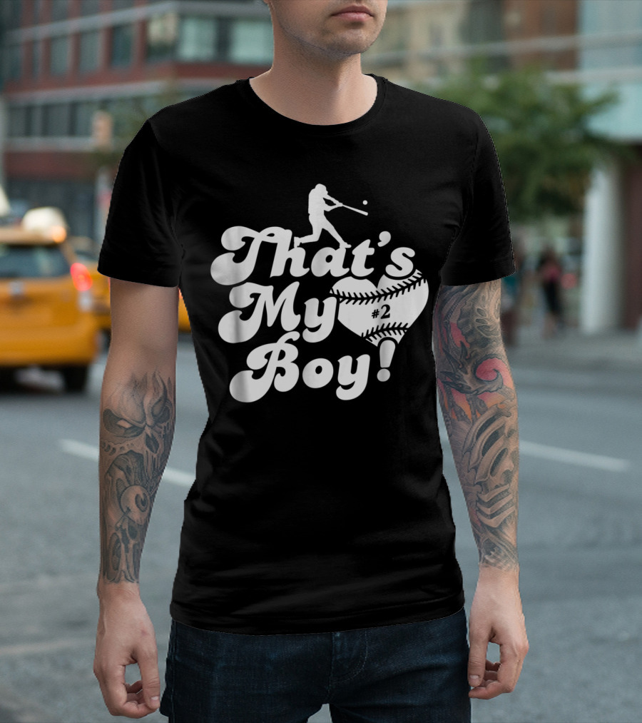 That's My Boy Heart #2 Baseball Player T-Shirt