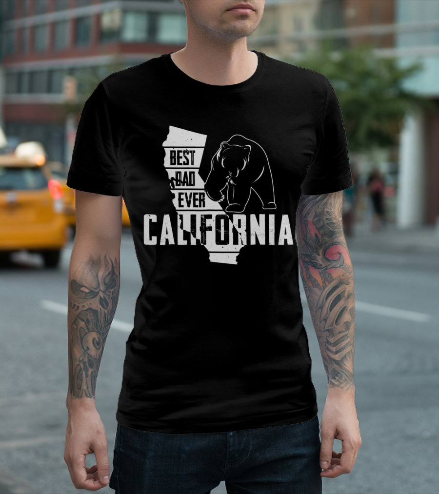 Best Dad Ever California Bear State Pride T-Shirt