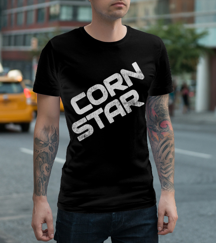 Corn Star Funny Dad Fathers Cornhole Bar Beer Toss Game T-Shirt