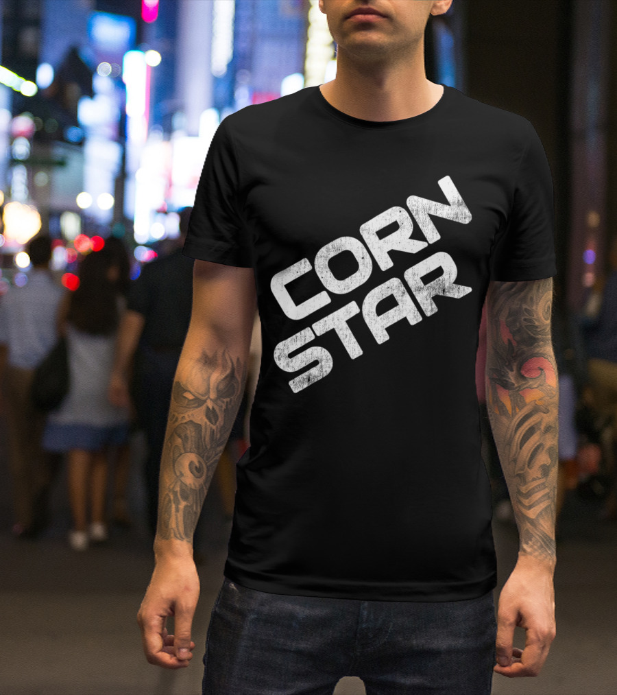 Corn Star Funny Dad Fathers Cornhole Bar Beer Toss Game T-Shirt