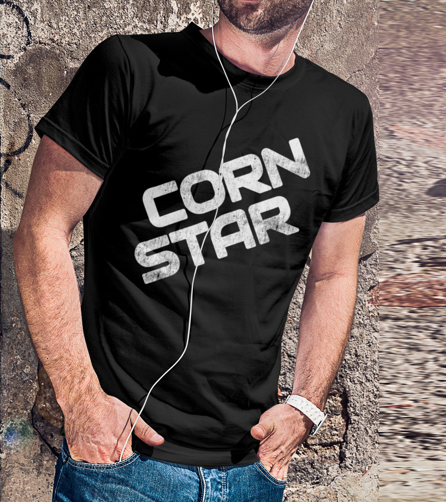 Corn Star Funny Dad Fathers Cornhole Bar Beer Toss Game T-Shirt