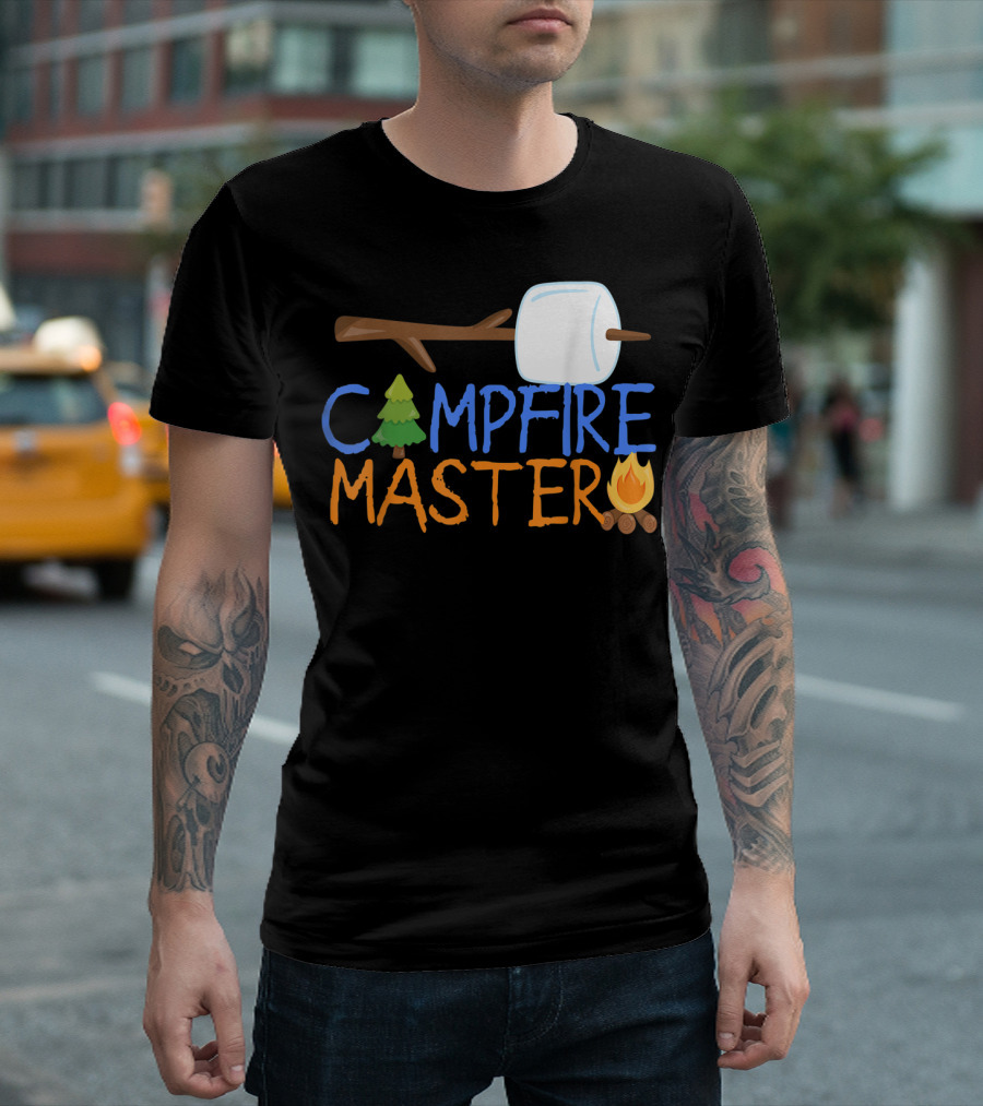 Campfire Master Dad Camping S'Mores Bonfire85 T-Shirt