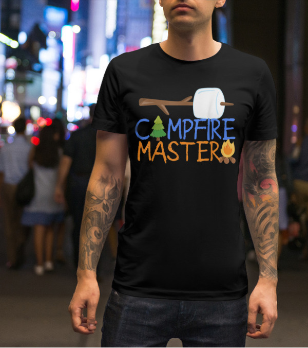 Campfire Master Dad Camping S'Mores Bonfire85 T-Shirt
