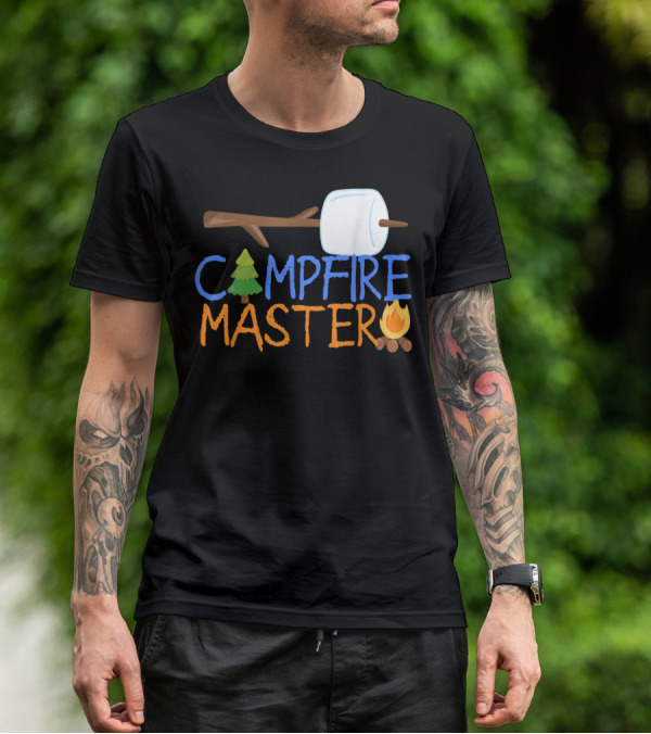 Campfire Master Dad Camping S'Mores Bonfire85 T-Shirt