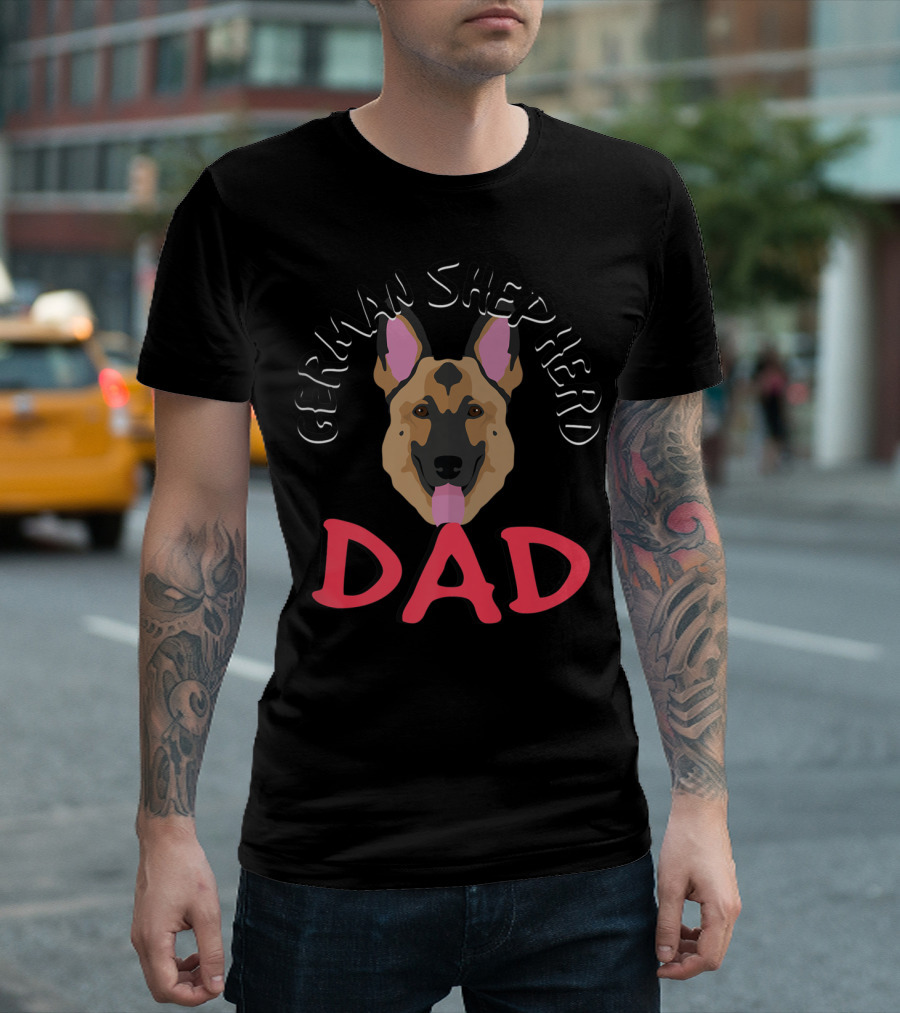 German Shepherd Dad Dog Lover Owner T-Shirt