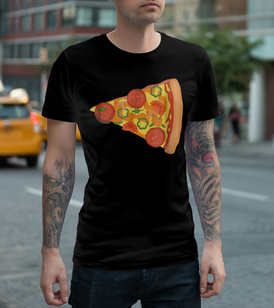 Dad Son Pizza Piece Funny Matching Family 73 Pepperoni Slice T-Shirt