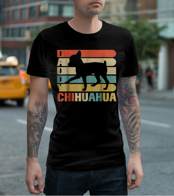 Daddy Chihuahua Vintage Love Dog80 Retro T-Shirt