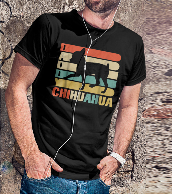Daddy Chihuahua Vintage Love Dog80 Retro T-Shirt