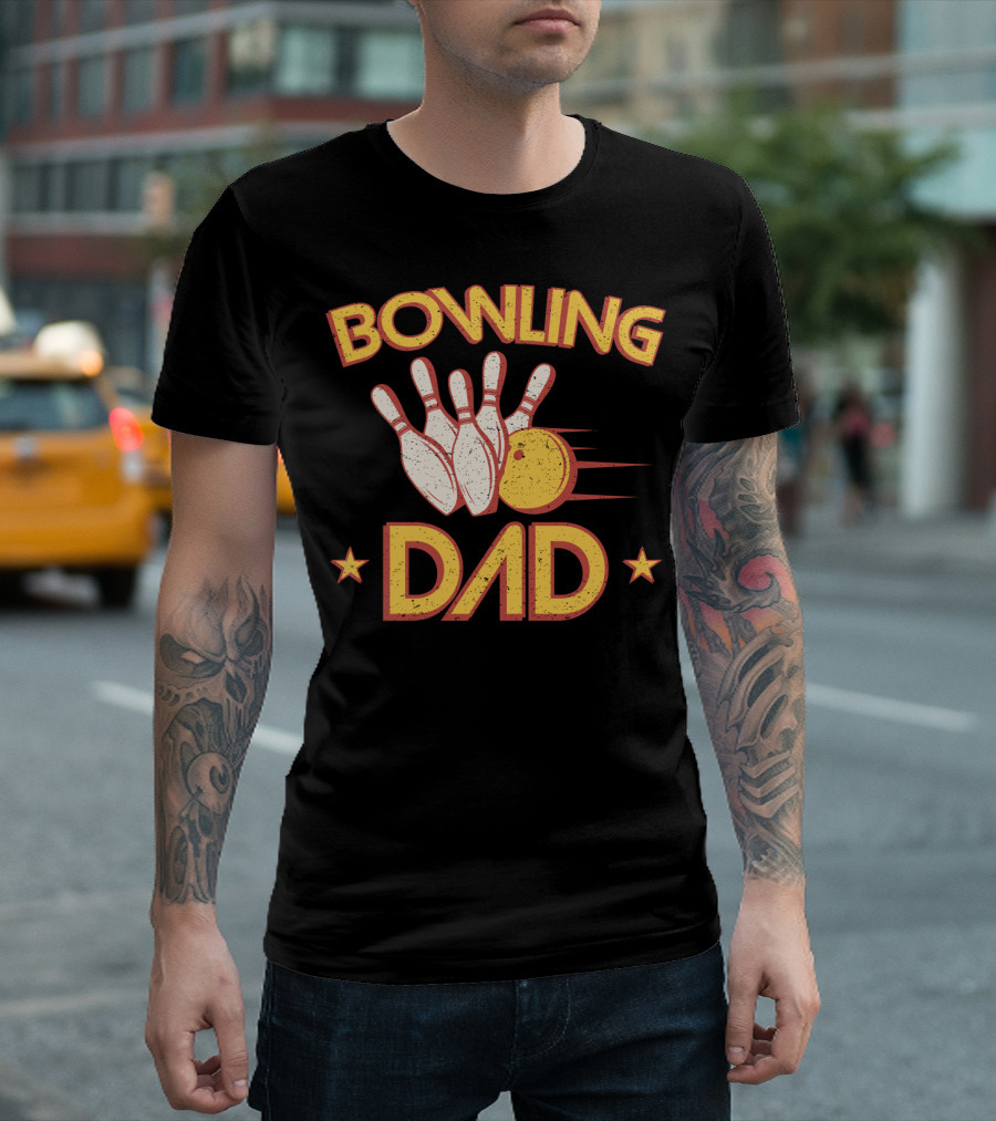 Bowling Dad Vintage Pins Ball86 T-Shirt