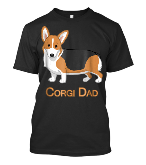 Corgi Dad Cute Red Tricolor Welsh Corgi Lovers T-Shirt