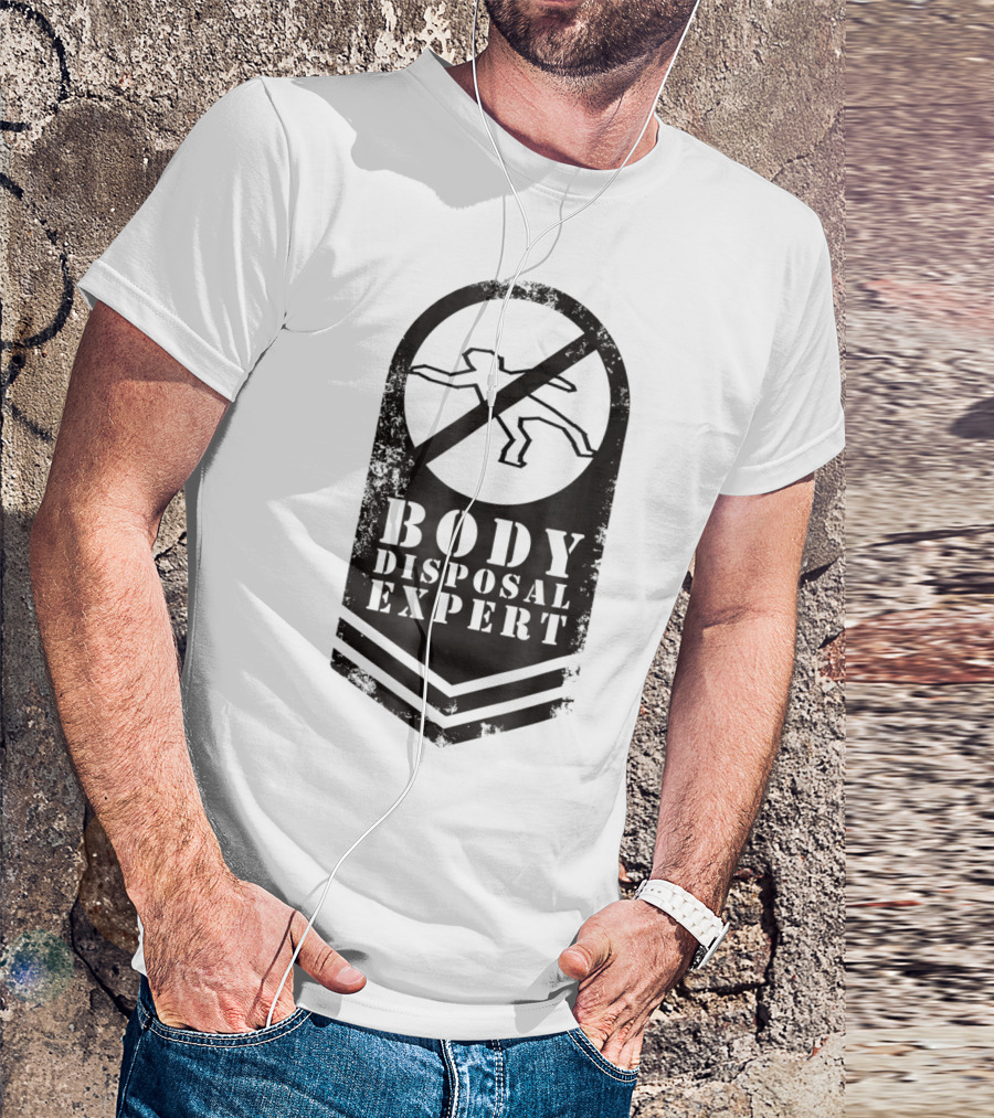 Angry Protective Dad Body Disposal Expert Iconic Shield T-Shirt