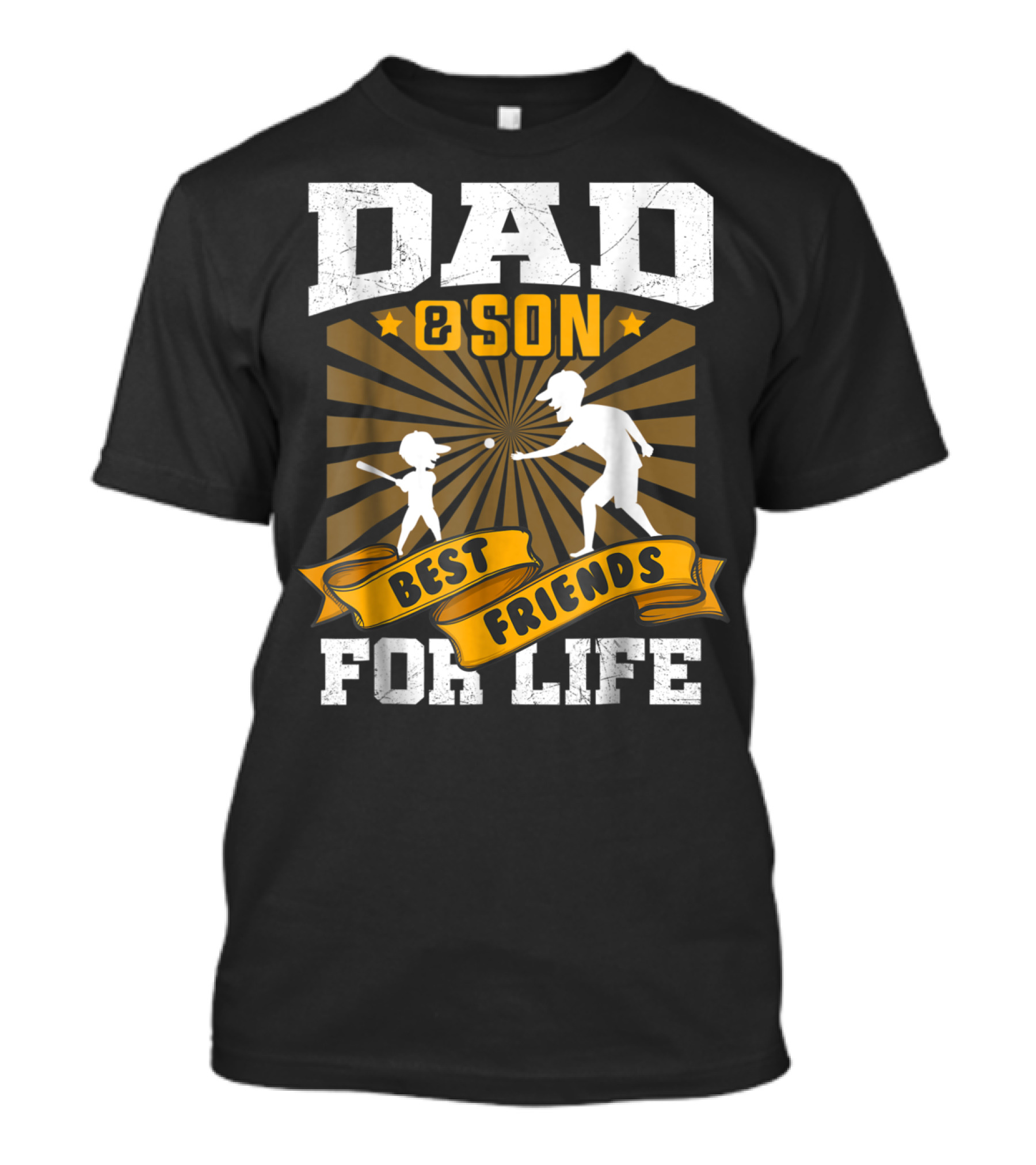 Dad And Son Best Friends For Life Baseball T-Shirt