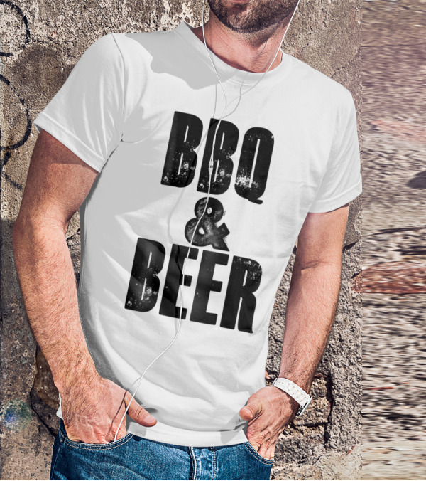 BBQ And Beer Dad Father Papa Husband BBQ And Beer T-Shirt