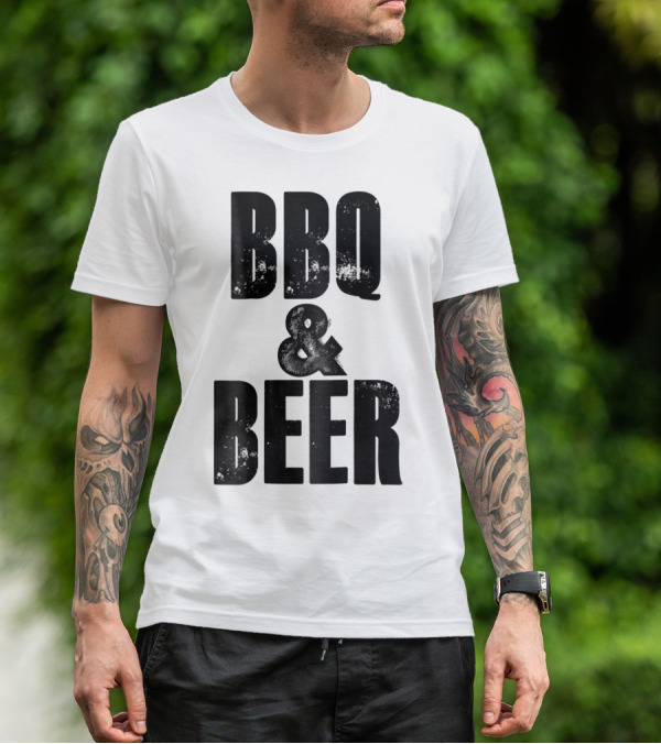 BBQ And Beer Dad Father Papa Husband BBQ And Beer T-Shirt