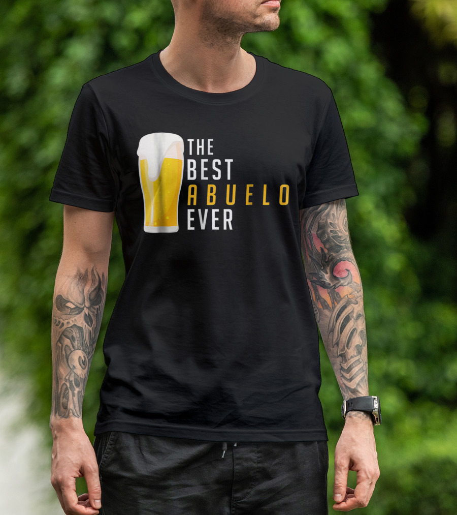 The Best Abuelo Ever Beer Glass T-Shirt