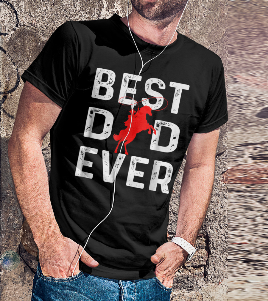 Best Dad Ever Cowboy Rider Iconic T-Shirt