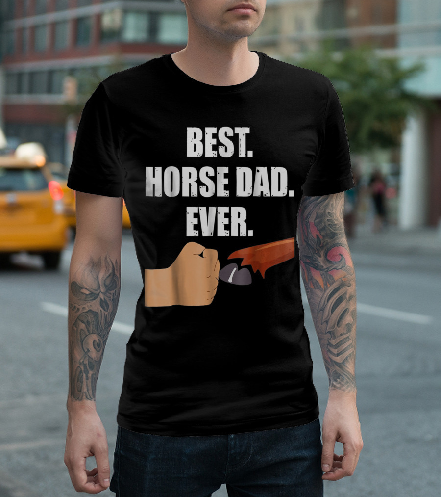 Best Horse Dad Ever Fist Bump with Hoof T-Shirt