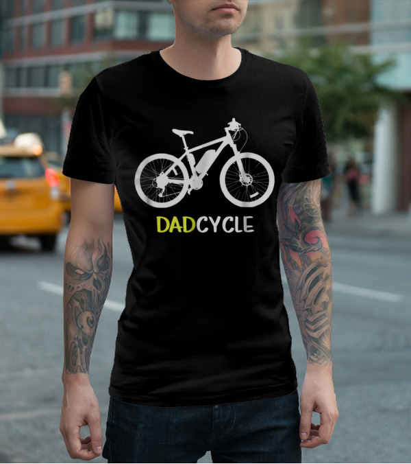 Dad Dadcycle Cycling Dad Bicycle Matching Cyclist Father Mom N Kids22 T-Shirt