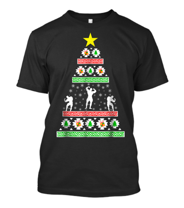 Body Building Christmas Tree Ugly Sweater Dad94 T-Shirt