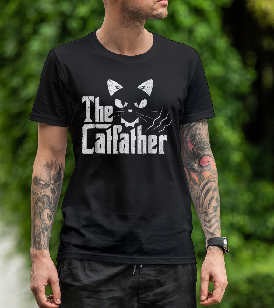 The Catfather Cats Dad Movie Parody Daddy T-Shirt