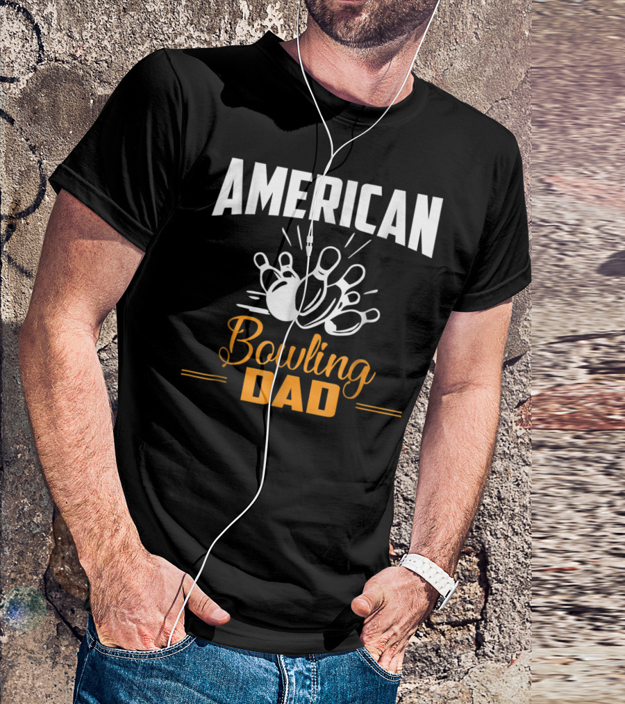 American Bowling Dad Bowler Dad 4th Of July T-Shirt