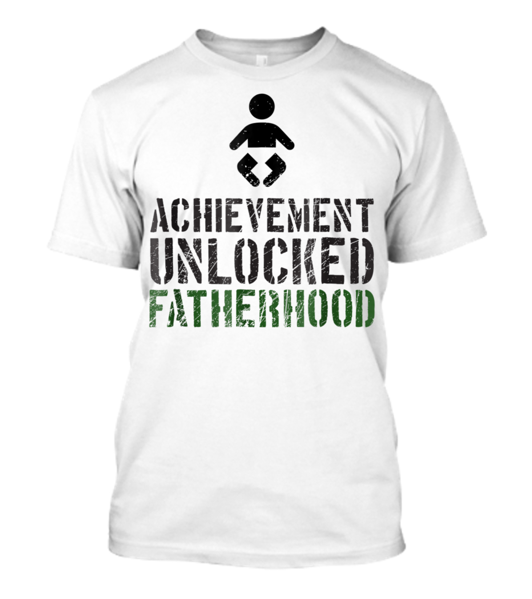 Achievement Unlocked Fatherhood Gamer Dad T-Shirt
