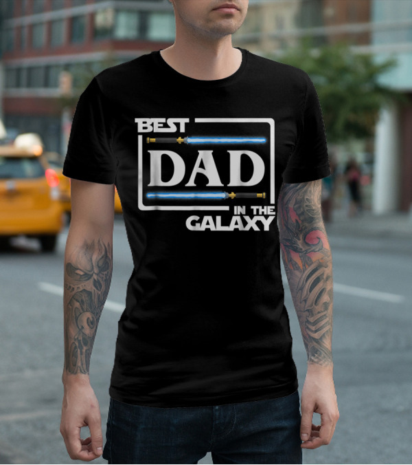 Best Dad In The Galaxy Lightsaber T-Shirt