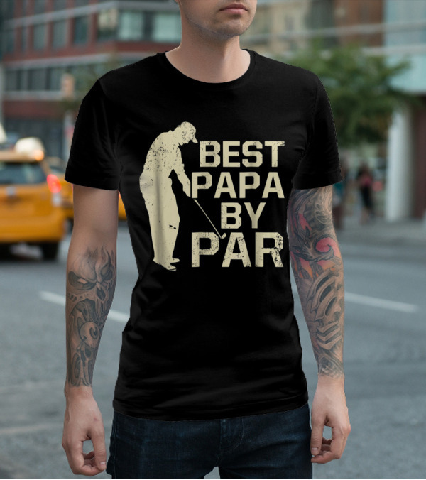 Best Papa By Par Funny Golf T-Shirt
