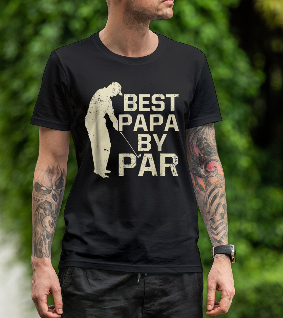 Best Papa By Par Funny Golf T-Shirt