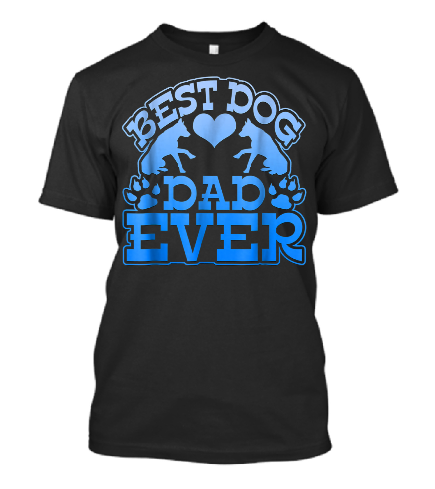 Best Dog Dad Ever Heart Paw Dogs T-Shirt