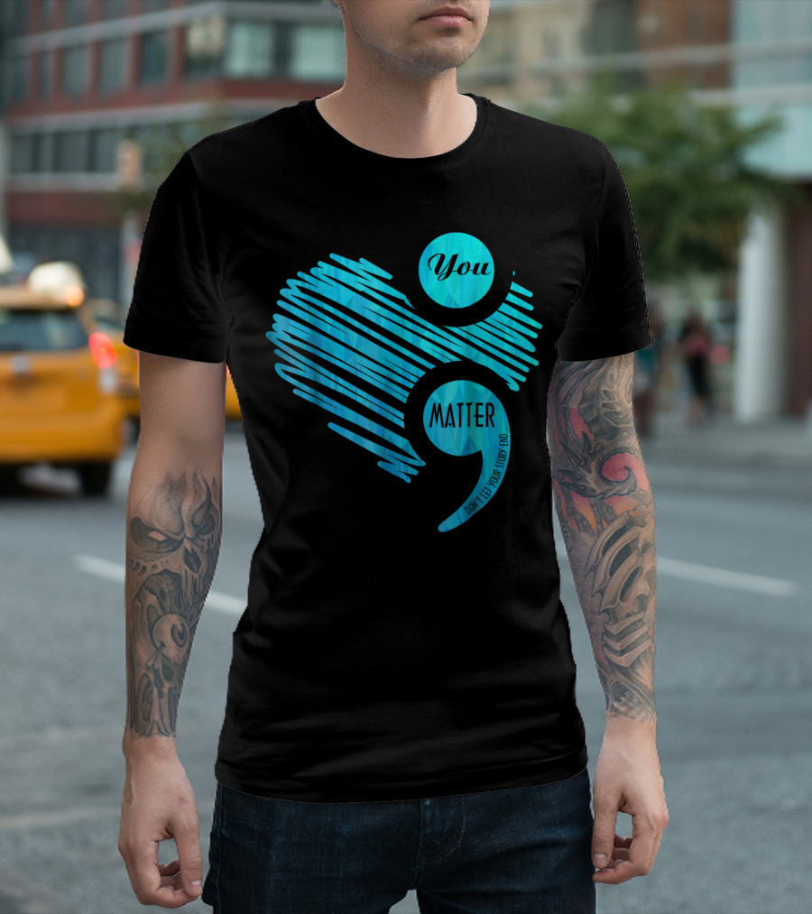 You Matter Blue Heart Prostate Cancer Awareness T-Shirt