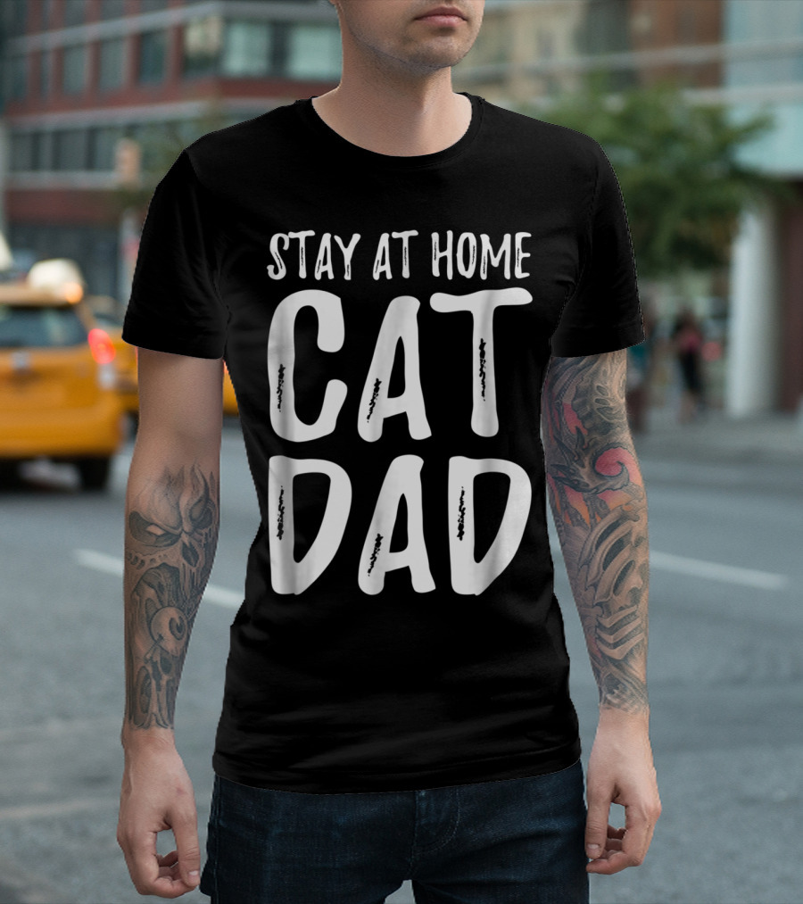 Stay at Home Cat Dad Cat Lover Dad 79 T-Shirt
