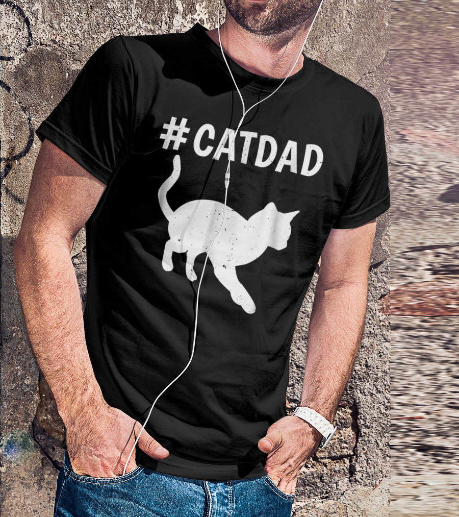 CatDad Hashtag Cat Dad For Cat Owner86 T-Shirt