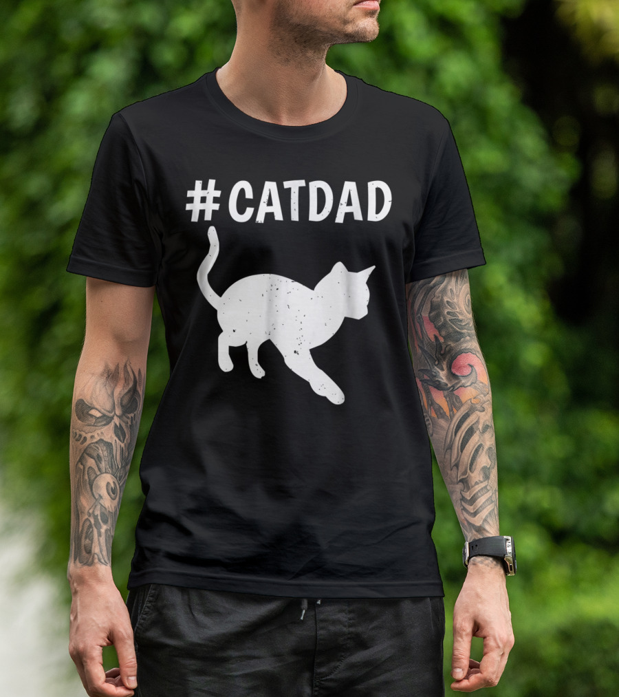 CatDad Hashtag Cat Dad For Cat Owner86 T-Shirt