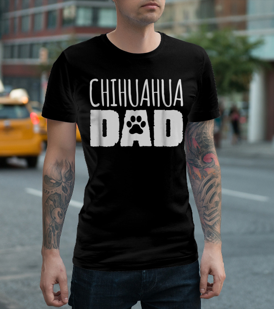 Chihuahua Dad Paw Prints T-Shirt