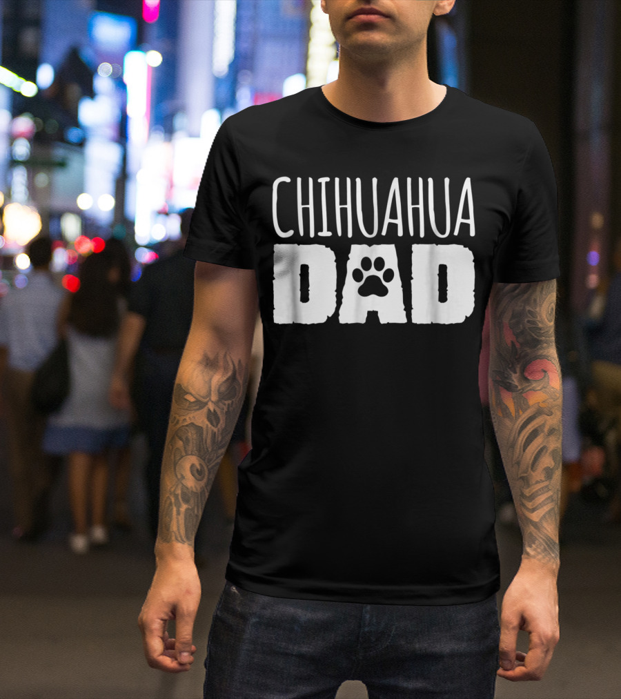 Chihuahua Dad Paw Prints T-Shirt