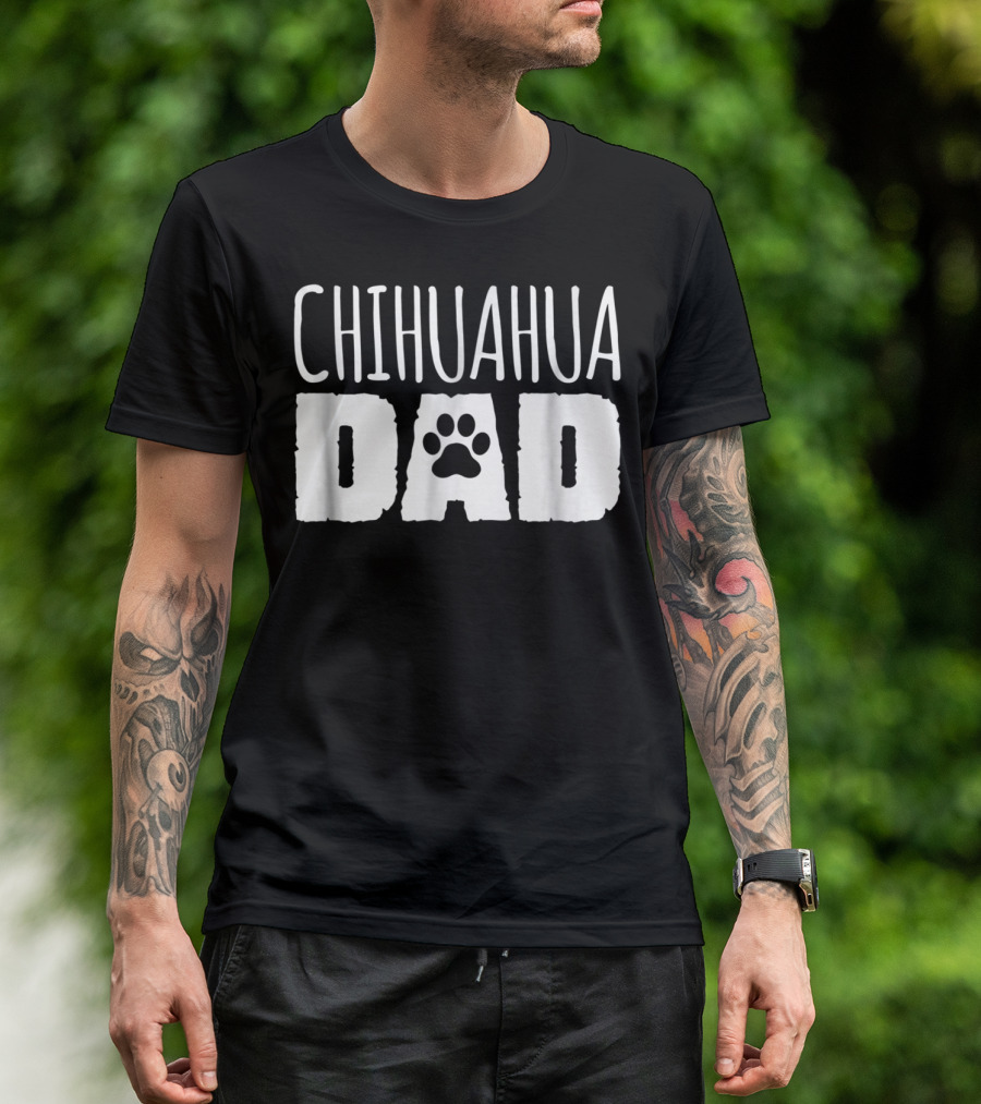 Chihuahua Dad Paw Prints T-Shirt