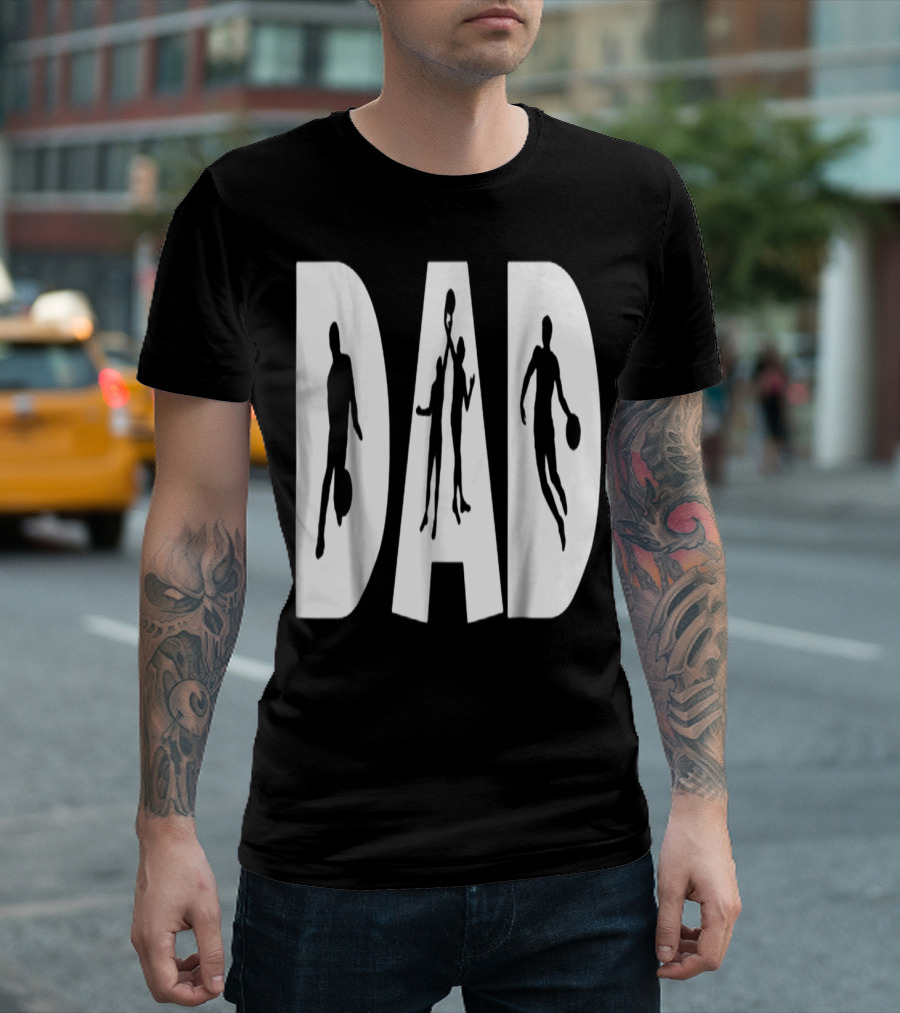 Basketball Dad Silhouette Sports Enthusiast Father's T-Shirt