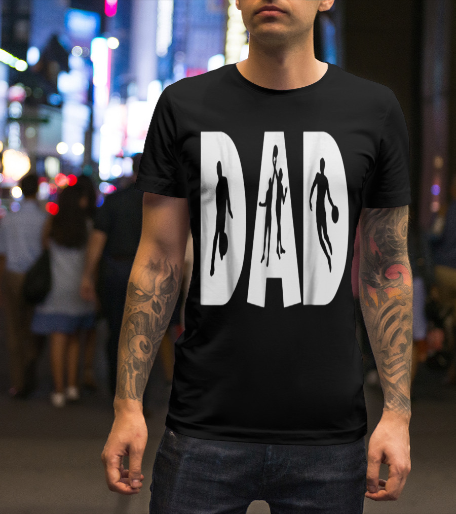 Basketball Dad Silhouette Sports Enthusiast Father's T-Shirt