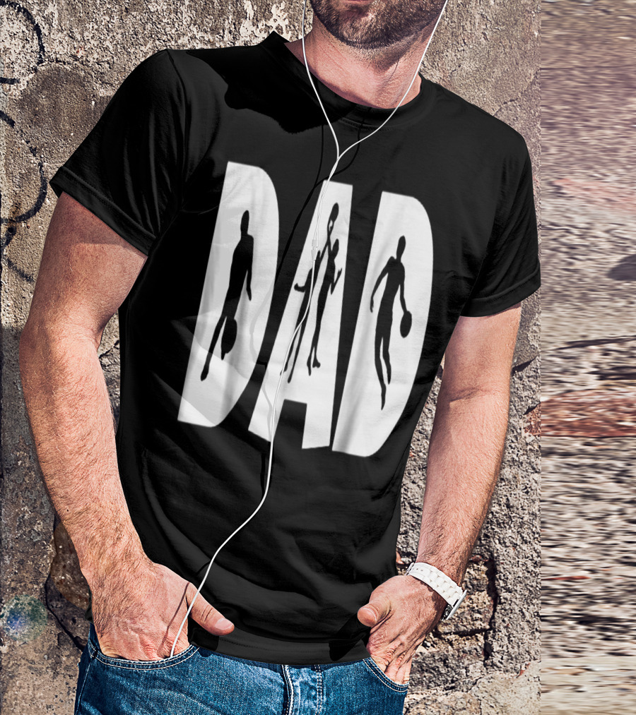 Basketball Dad Silhouette Sports Enthusiast Father's T-Shirt