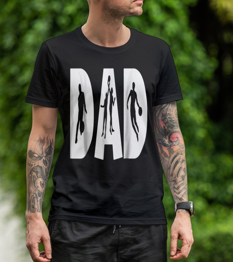 Basketball Dad Silhouette Sports Enthusiast Father's T-Shirt