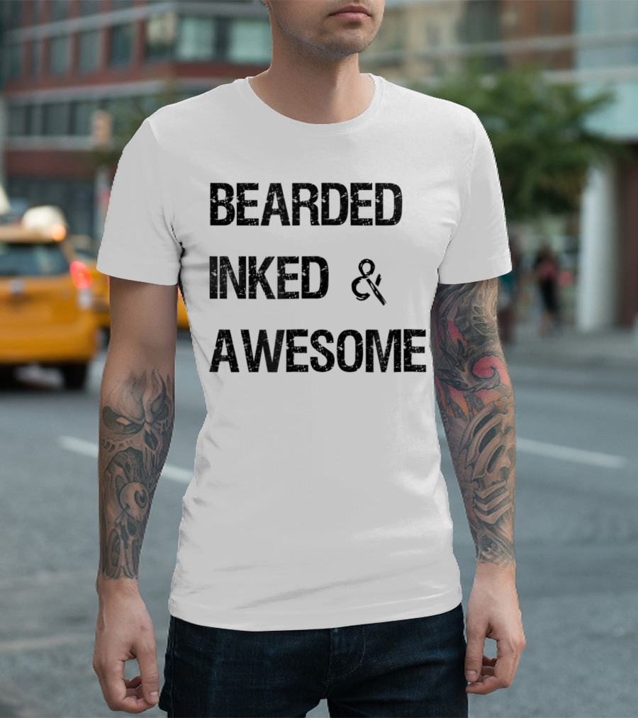 Bearded Inked And Awesome Christmas Husbands18 T-Shirt