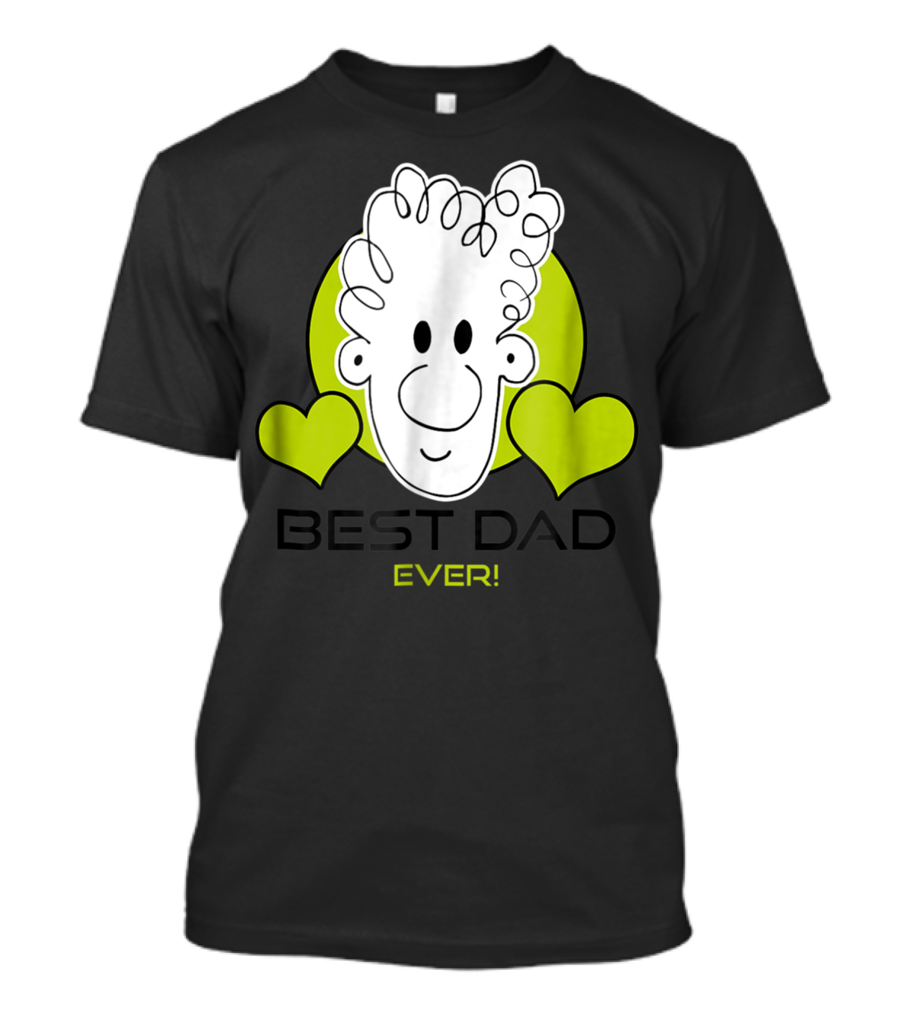 Best Dad Ever Cartoon Heart T-Shirt