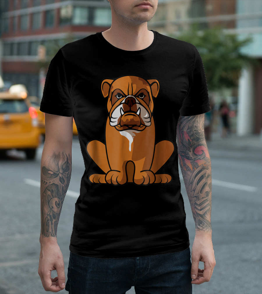 Bulldog Sitting and Waiting for the Holidays to Come T-Shirt