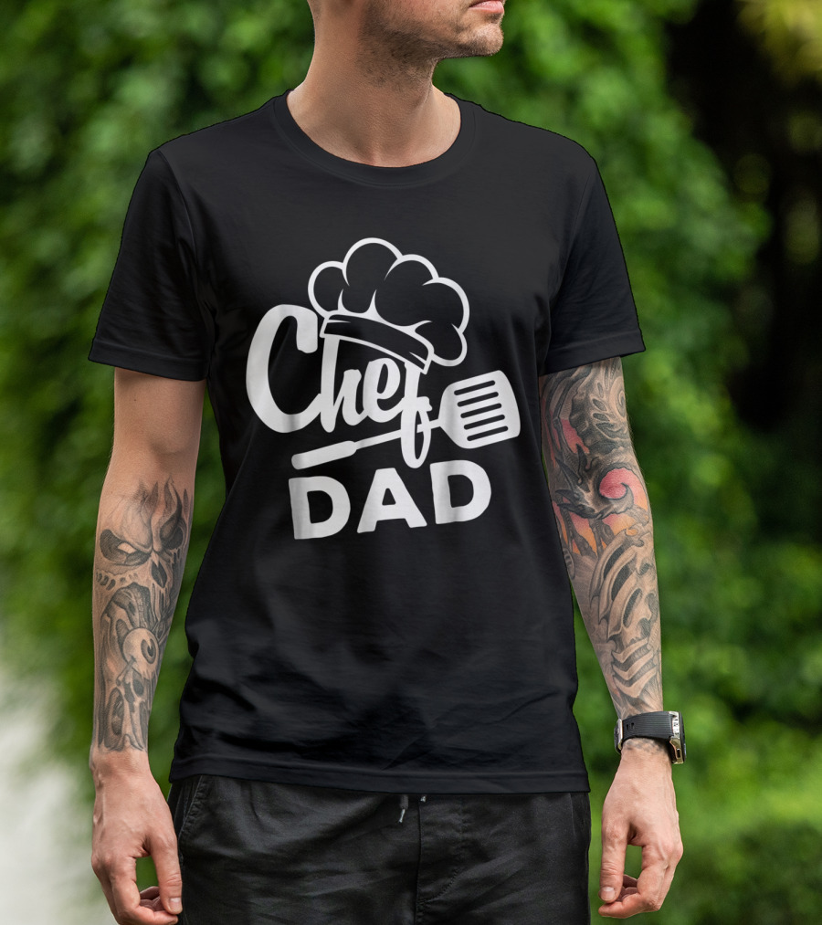 Chef Dad Cooking Hat And Spatula T-Shirt